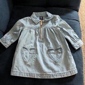 BABY GAP Denim Kids Dress with Heart